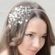 Bridal Hair Accessory, Freshwater Pearls and Crystal Tiara, Wedding crystal headband, Hair piece, Bridal Crown, Crystal Tiara