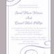 DIY Wedding Invitation Template Editable Word File Instant Download Printable Invitation Purple Invitation Lavender Wedding Invitation