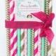 HOT PINK paper straws *Pink and Mint *Mint Straws *GOLD Straws -Wedding, Birthday, Baby Shower *Dark Pink and Mint *Vintage inspired straws