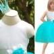 Flower Girl Dress Tulle. Baby Formal Dress. Birthday Dress. Holiday Dress. Easter Dress. Flower Girl Outfit. Turquoise Tutu Dress