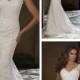 Sleeveless Fit and Flare V-neck Wedding Dresses with Illusion Lace Back