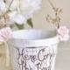Here Comes The Bride Flower Girl Basket Rustic Shabby Chic Wedding (Item Number 140397) NEW ITEM