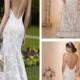 Elegant Straps Sheath Lace Over Wedding Dress with Low Back