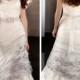 Silk Organza Fit Flare Sweetheart Asymmetrical Ruched Wedding Dress