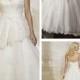 Strapless Semi Sweetheart Lace Ball Gown Wedding Dresses
