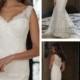 Sleeveless Fit and Flare V-neck Wedding Dresses with Illusion Lace Back
