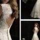 Straps V-neck A-line Wedding Dresses with Keyhole Back