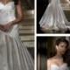 Strapless A-line Sweetheart Lace Applique Beaded Wedding Dresses