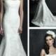 Strapless Slim Line Lace Appliques Mermaid Wedding Dress