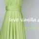Bridesmaid Dress Infinity Dress Pear Green Knee Length Wrap Convertible Dress Wedding Dress