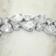 Bridal Bracelet - Silver Rhodium - bridal bracelet - CZ Pears