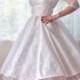 1950's Rockabilly "Lorilyn"Wedding Dress with Sleeves, Lace Overlay, Ribbon Trim, Tea Length Skirt and Petticoat - Custom made to fit