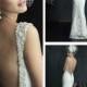 Beaded Straps Plunging Neckline Wedding Dresses with Low Back