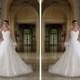Strapless Lace and Tulle Wedding Gown with Sweetheart Neckline