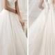 Gorgeous V-neck And V-back Draped Ball Gown Wedding Dress