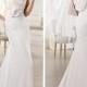 Beaded Straps Draped Boat Neck And Back Wedding Dress Featuring Applique