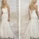 Stunning Strapless Mermaid Pleated Bodice Lace Appliques Skirt Wedding Dresses