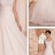 Cap Sleeves Sweetheart A-line Lace Appliques Keyhole Back Wedding Dresses