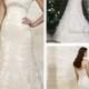 Sweetheart A-line Beading Lace Appliques Wedding Dresses with Beading Belt