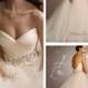 Blush Romantic Tull Sweetheart Bridal Ball Gown with Floral Jewel Band