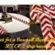 Baseball Themed Red Chevron Modern Wedding Table Runner - set of 2 4" wide by your choice of length Chevron - Wedding or Party runners