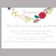 DIY Wedding RSVP Template Editable Word File Download Rsvp Template Printable RSVP Cards Floral Coloful Red Rsvp Card Elegant Rsvp Card