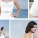 Matte Satin A-Line Wedding Gown With Beaded Trim Around Scoop Tank Neckline
