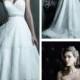 Strapless Sweetheart Lace Layered Ball Gown Wedding Dresses