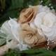 Burlap Bridal Bouquet / Burlap Bridesmaid Bouquet /  Alternative Bouquet / Burlap and Lace Bouquet - Rustic, Country, Outdoor Wedding Decor