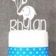 Custom Baby Name Topper With Elephant - Baby Cake Topper- (S060)