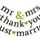 SHIPS PRIORITY.  3 Banners.  mr & mrs / thank you / just married.  Wedding Decorations.  Bridal Shower.  Photo Prop.  5280 Bliss.