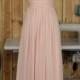 Deep V-neck V Back Pearl Pink Bridesmaid dress, Wedding Party dress, Formal dress, Prom Dress,Woman Evening dress floor length