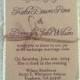 Rustic Kraft Wedding Invitations with jute twine on ivory burlap- 75 Count;rsvp cards & info cards