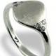 14K White Gold , Engagement Ring , Diamond Ring , Pinky Gold Ring , Anniversary Ring , Unique Engagement Ring , Alternative , Rhombus