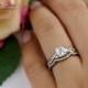 1 ctw Princess Infinity Ring, Swirl Bridal Set, Half Eternity Wedding Rings, Man Made Diamond Simulants, Engagement Ring, Sterling Silver