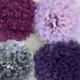 Purple, Lilac, Plum and Silver/Grey Tissue Paper Pom Poms 4 Piece Set, Weddings, Bridal Shower, Birthday, Nursery, Party Decorations
