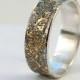 Gold Chaos - Rustic Men's Wedding Ring in 18kt Gold and Oxidized Sterling Silver
