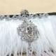 Rhinestone Wedding Clutch Purses with Ostrich Feathers Rhinestone Crystal Dangle/rhombus Brooch Pin
