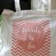IMPERFECT Pink Chevron Bride to Be Tote - bridal shower, bachelorette party, bridal shower gifts, engagement gift