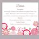 DIY Wedding Details Card Template Editable Word File Download Printable Details Card Floral Pink Details Card Colorful Information Card