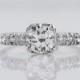 Antique Engagement Ring Art Deco .70ct Old European Cut Diamond in Platinum