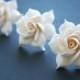 Ivory gardenia - bridal hair pin set, Bridal flower hair clip, Bridal flower pin, Wedding hair pins, Bridal hair flower, Flower hair pins,