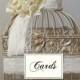 Hydrangeas Large Champagne Bird Cage-Wedding card holder