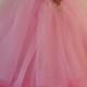 Pink Crystal Pearl Tulle Tutu Tea Length Or Midi Ballgown Skirt Party Wedding Bridal Belly Dance Party