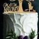 Rustic Wedding Cake Topper - Custom Wedding Cake Topper - Personalized Monogram Cake Topper - Mr and Mrs - Cake Decor - labrador retriever