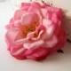Realistic Pink Wedding Hair Flower Rose