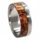 Titanium Ring with 3 Interchangeable Inlays, Interchangeable Ring Wateproof Wood, Ring Armor Included