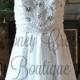 SALE Bohemian Wedding Dress A Line Beaded Beach Destination Wedding Dress Custom Made