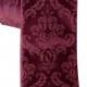 Damask necktie. Marsala Spiced Wine silk tie, raspberry print. Silkscreened men's wedding tie. 100% silk, choose standard or narrow width.