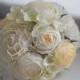 Wedding bouquet, Bridal bouquet,paper flower bouquet,wedding flower,ranunculus, peony, hydrangea, ivory, cream